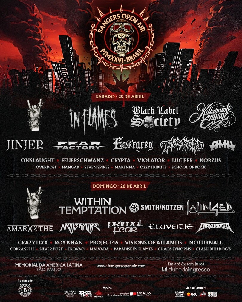 Bangers Open Air 2026: Festival de Metal Traz Line-Up Explosivo com Lendas e Novos Talentos