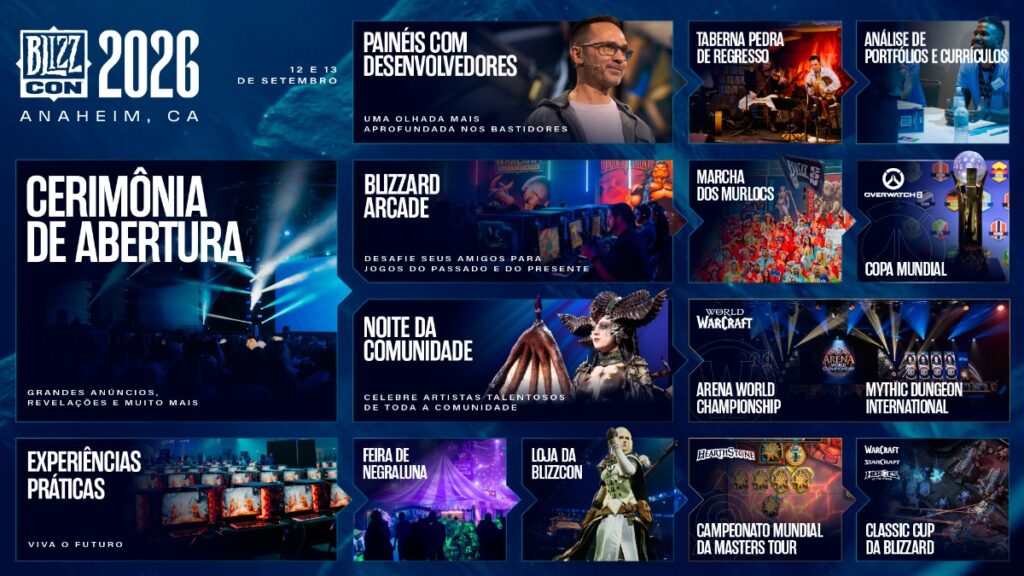 BlizzCon 2026: Blizzard revela datas, atrações e passes com preço especial por tempo limitado