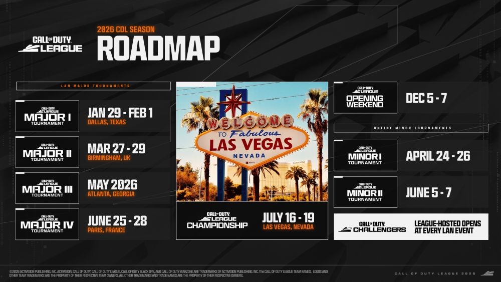 Call of Duty League 2026 começa em 5 de dezembro com Black Ops 7