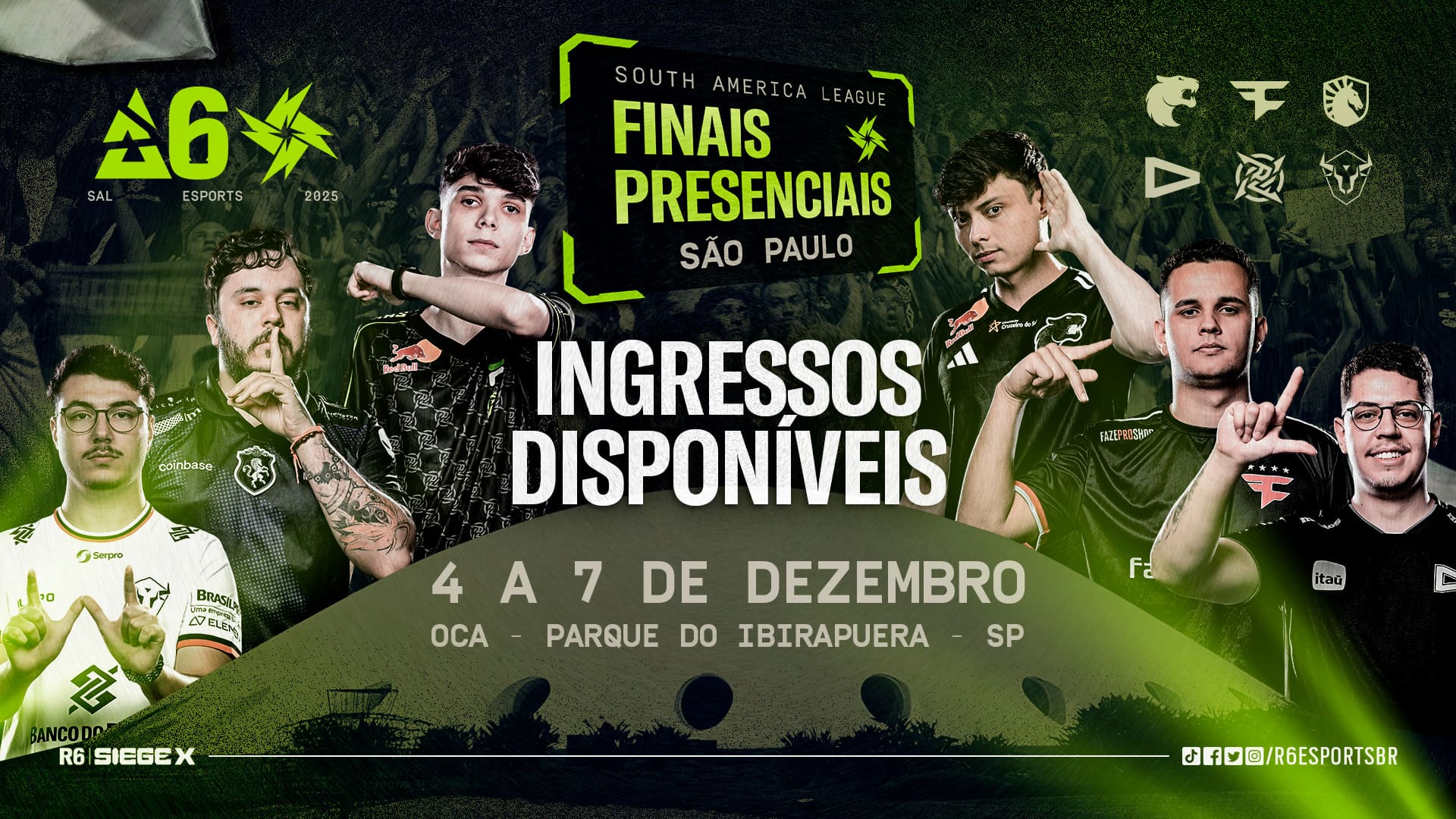 Rainbow Six Siege X: finais South America League (SAL) 2025 agitam São Paulo com ingressos à venda!