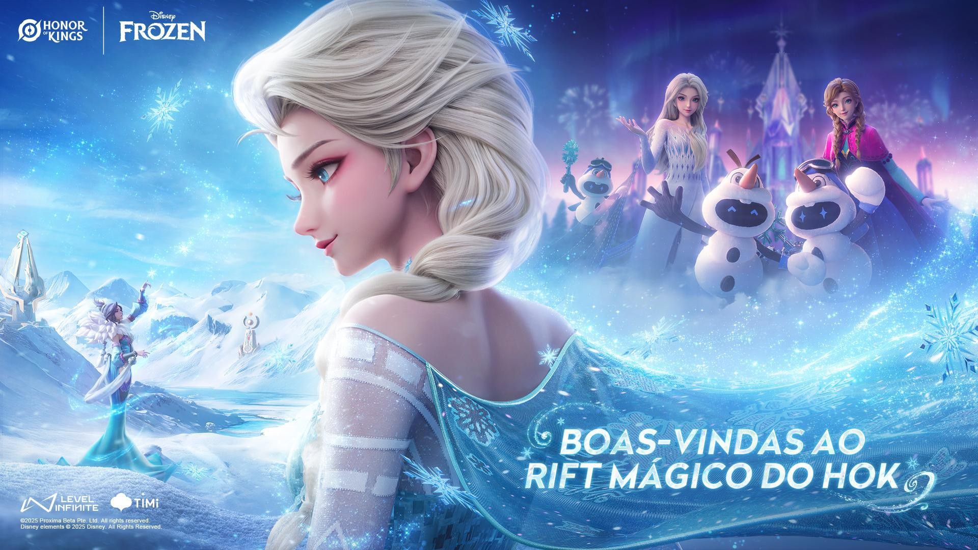 Honor of Kings e Frozen trazem de volta a Maravilha de Inverno com visuais exclusivos
