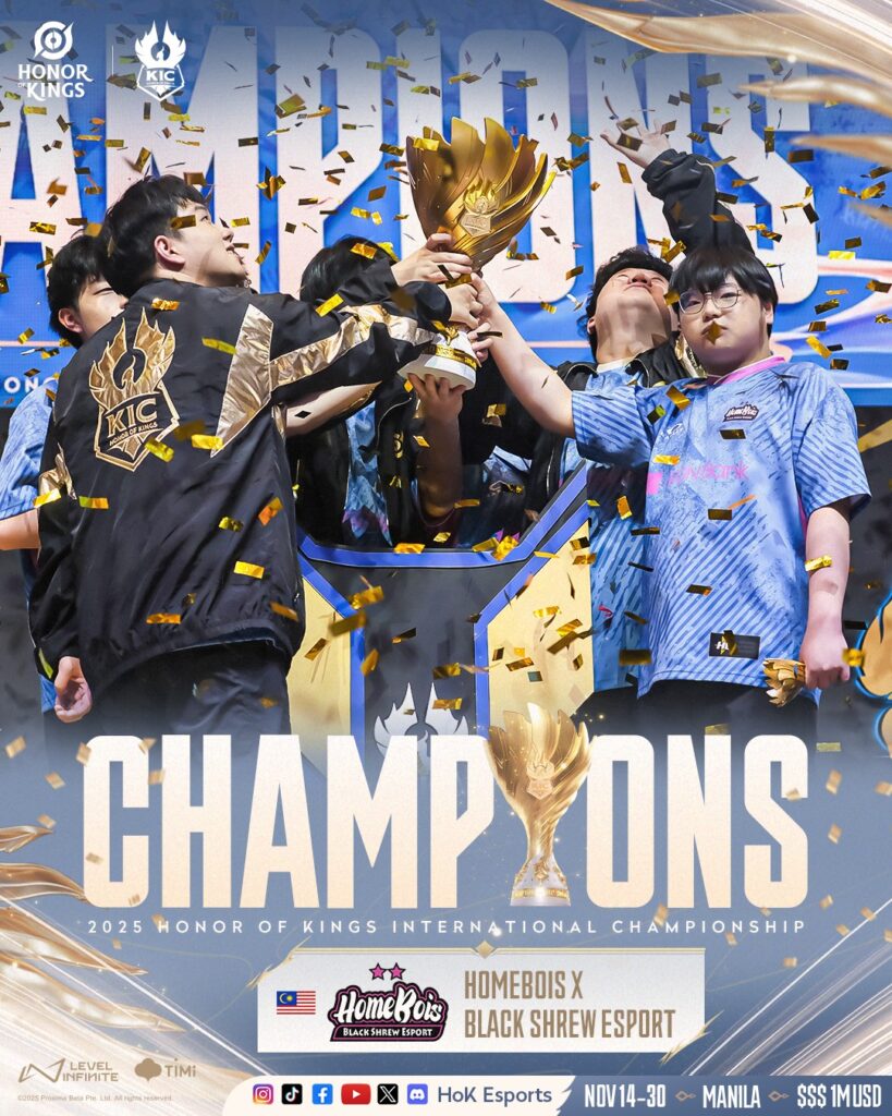 HBSE conquista o Honor of Kings International Championship 2025 e revela novidades épicas para 2026!