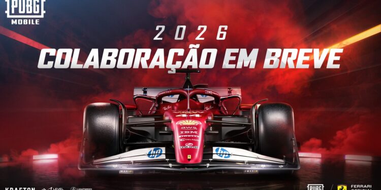 PUBG MOBILE anuncia parceria com a Scuderia Ferrari HP para 2026