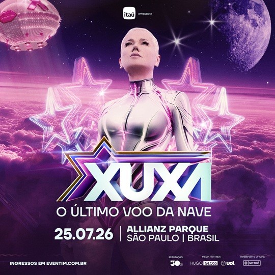 Xuxa anuncia “O Último Voo da Nave” no Allianz Parque em julho de 2026