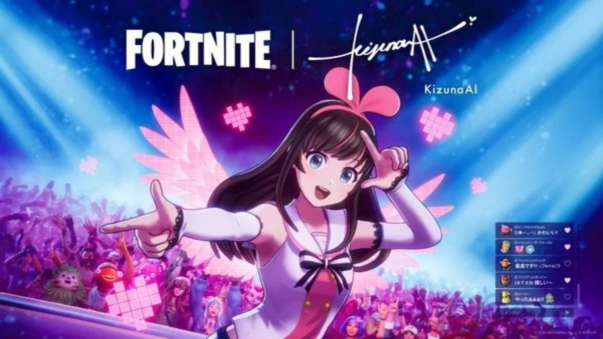 Colaboração de Kizuna Ai com Fortnite Festival gera confusão nas redes sociais