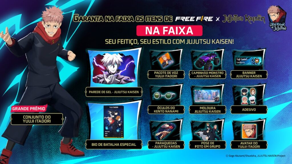 Jujutsu Kaisen chega ao Free Fire com evento épico “Despertar de Jujutsu”!