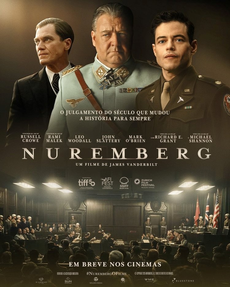 Nuremberg ganha pôster oficial com Rami Malek e Russell Crowe