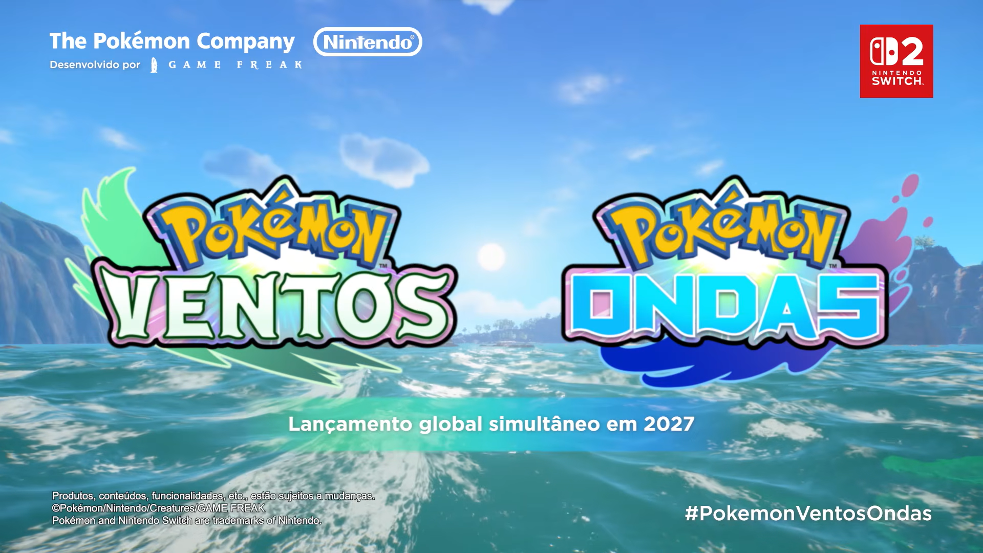 Pokémon Ventos & Ondas são anunciados e inauguram a 10ª geração com PT‑BR