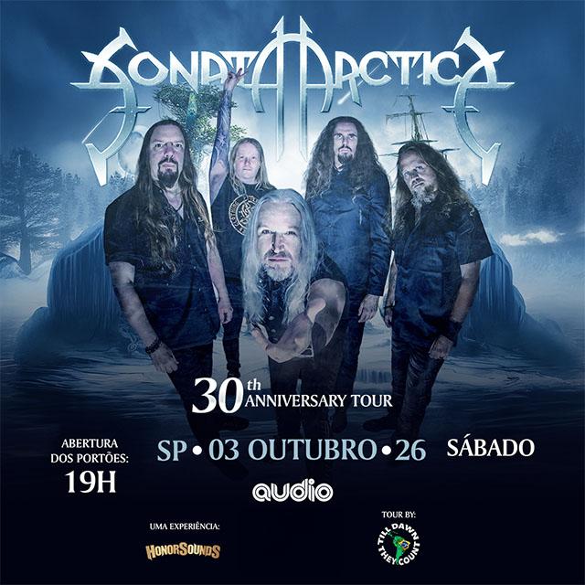 Sonata Arctica no Brasil: banda traz turnê de 30 anos em outubro de 2026