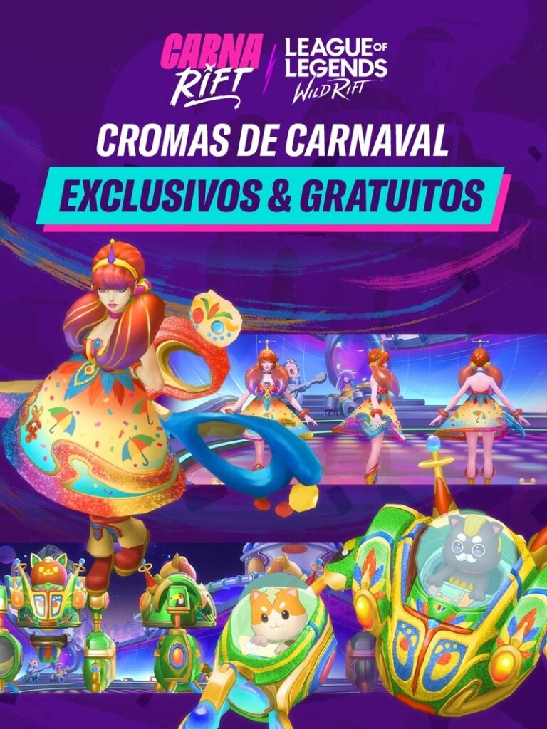 Wild Rift libera itens gratuitos e exclusivos para jogadores do Brasil no CarnaRift; veja como resgatar