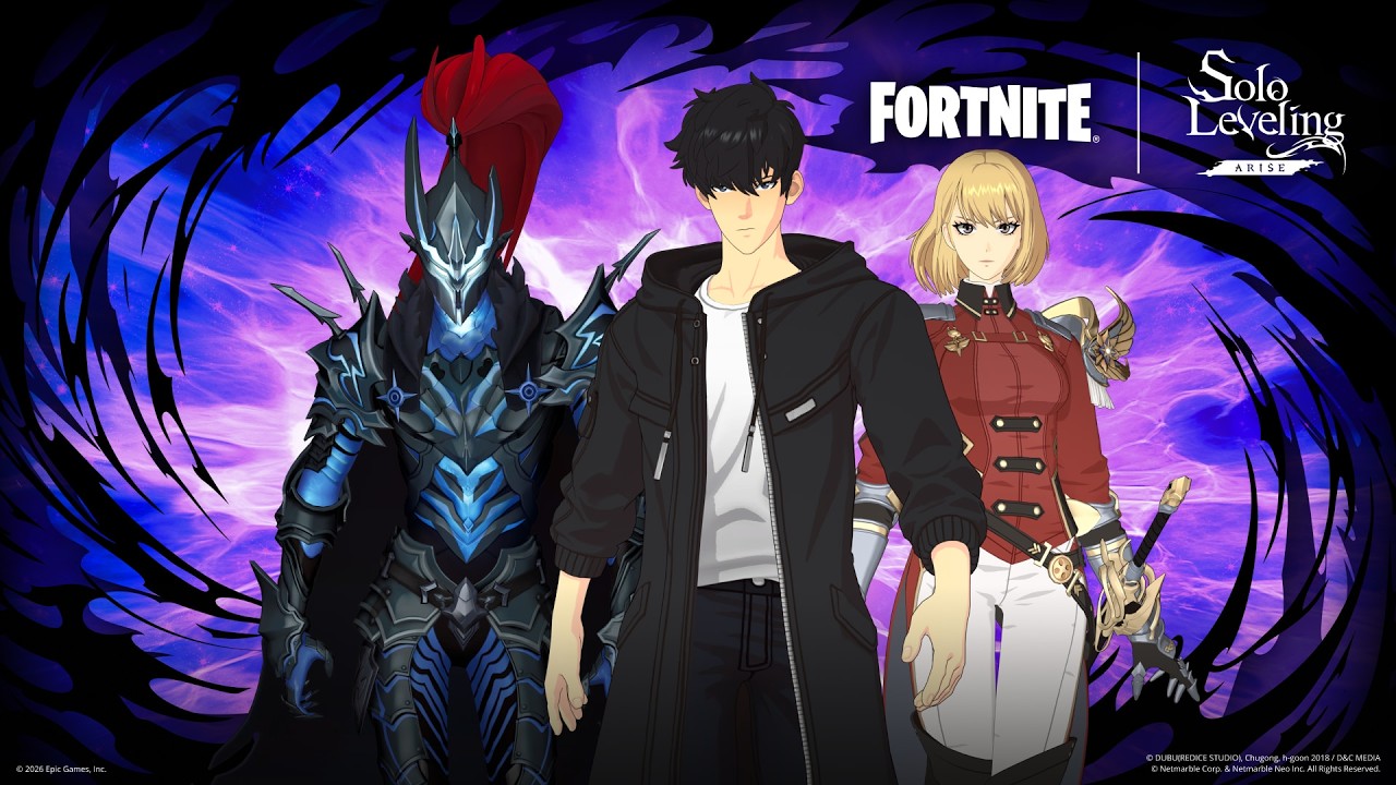 Solo Leveling invade Fortnite em crossover global com skins de Jin-woo, Cha Hae-in e Igris
