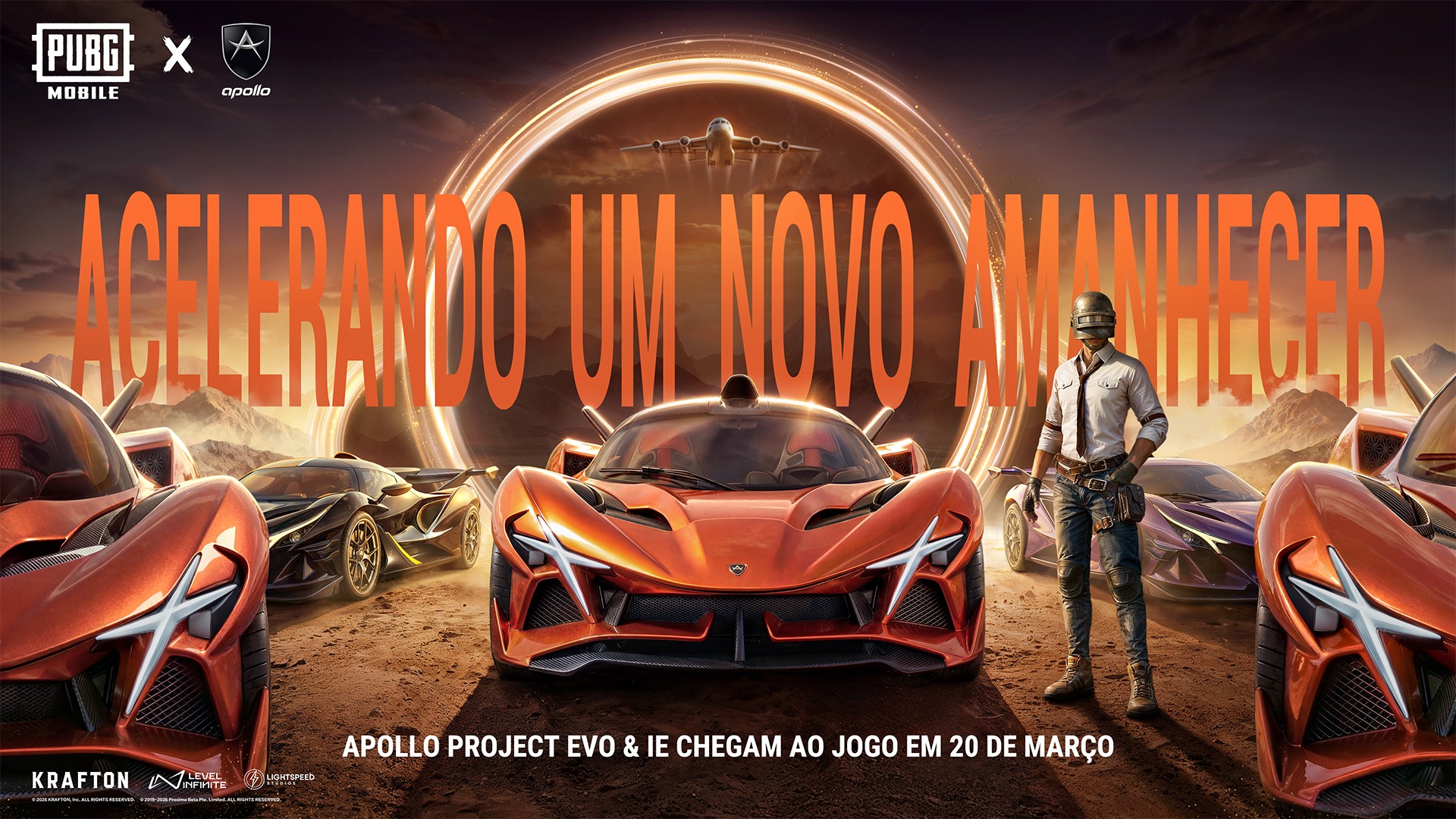 PUBG MOBILE acelera com supercarros da Apollo Automobil em colaboração inédita
