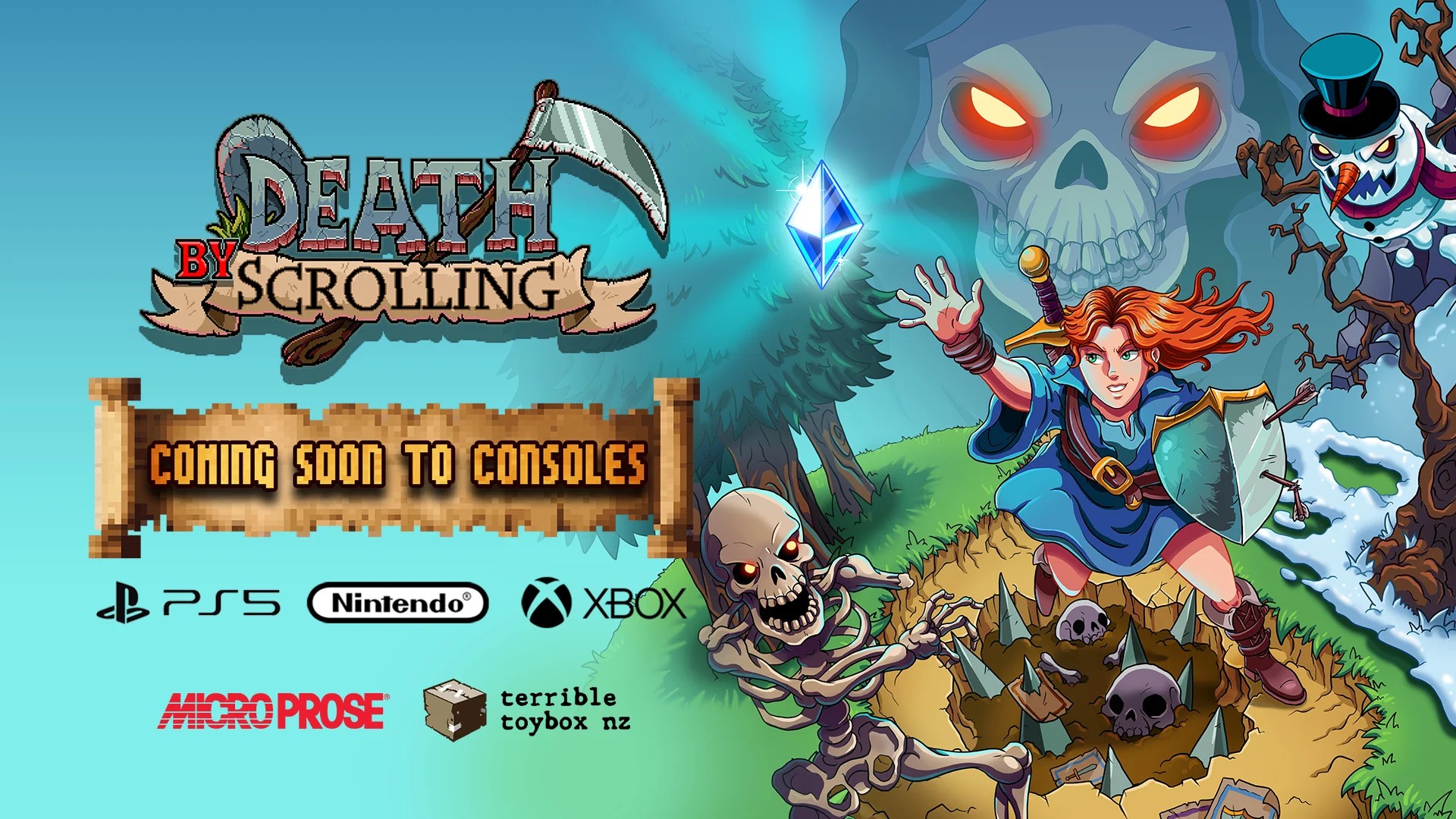 Death By Scrolling chega aos consoles em abril com caos vertical absoluto