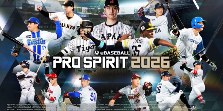 eBaseball: PRO SPIRIT 2026 chega em julho ao PS5 e PC com Shohei Ohtani
