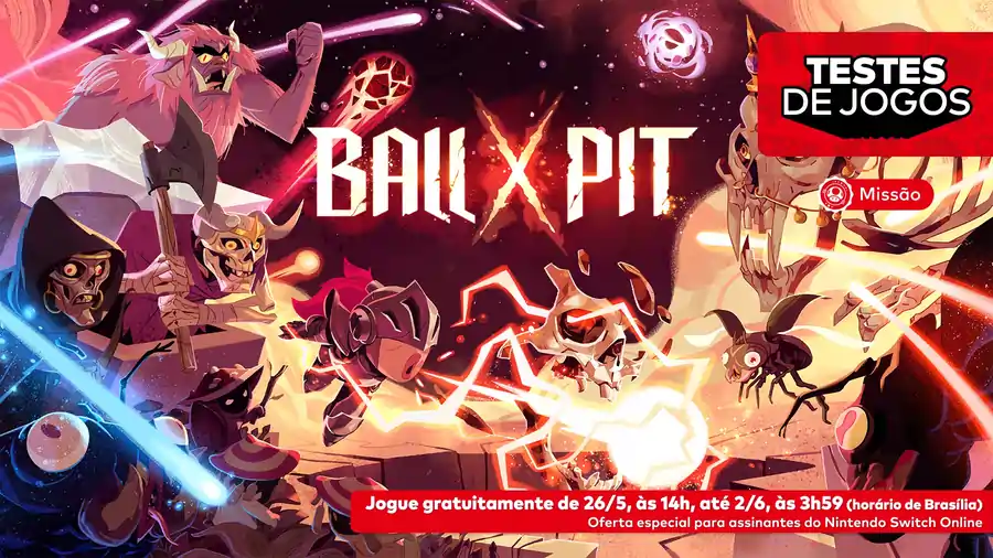 Teste gratuito de BALL x PIT chega ao Nintendo Switch Online