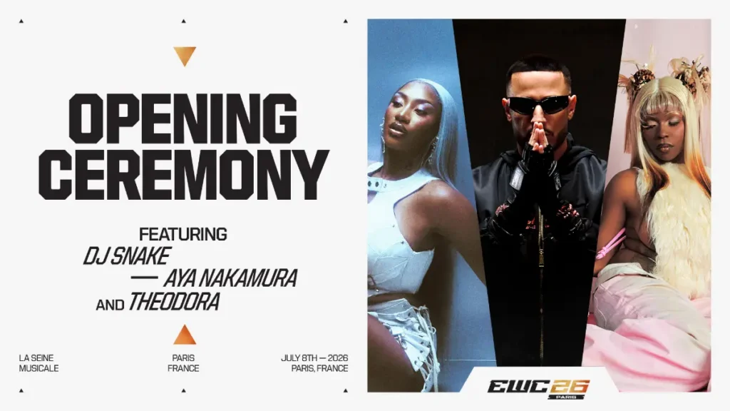 Abertura da EWC 2026 terá show com Aya Nakamura e DJ Snake