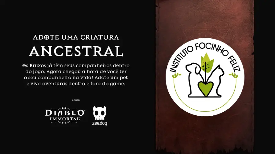 Diablo Immortal incentiva adoção responsável no Brasil