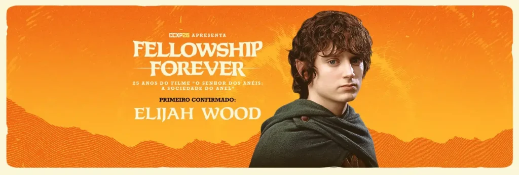 Elijah Wood na CCXP26 celebra 25 anos de O Senhor dos Anéis