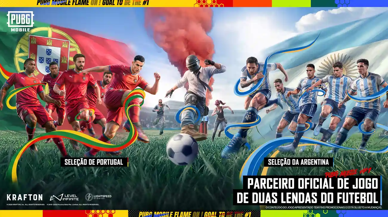 Flame On Football PUBG MOBILE leva seleções nacionais ao jogo