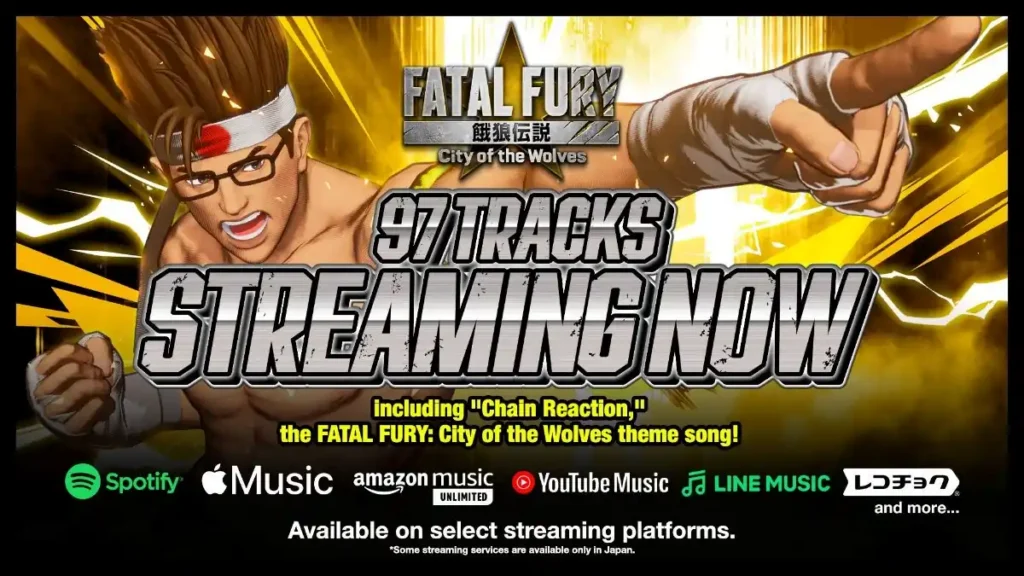 Trilha sonora de Fatal Fury City of the Wolves chega ao streaming