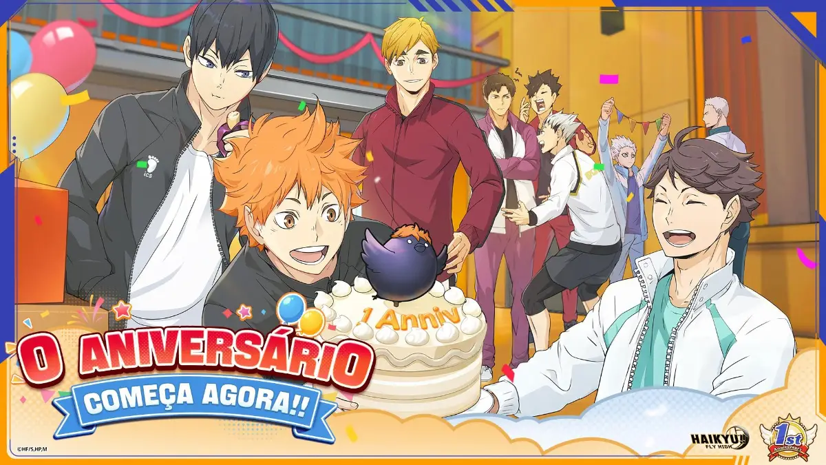 Aniversário de HAIKYU!! FLY HIGH traz personagens grátis