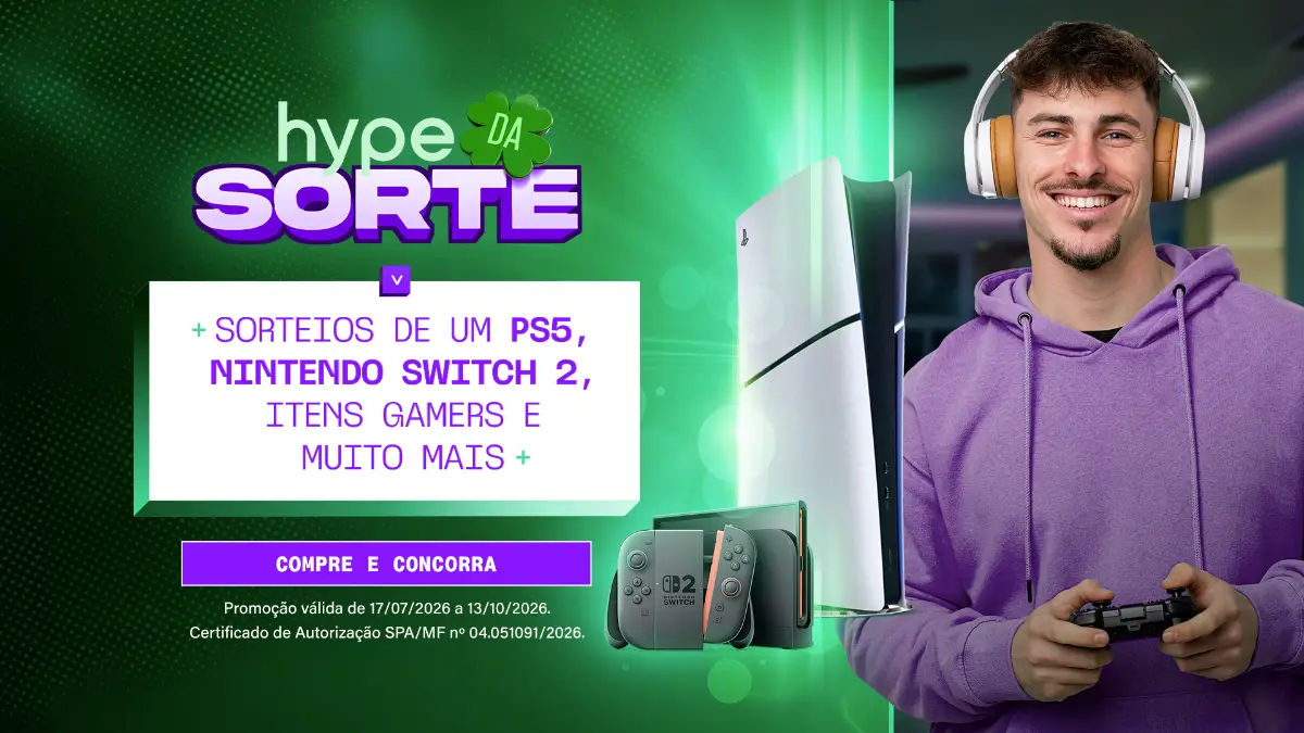 Hype da Sorte traz consoles e gift cards em campanha