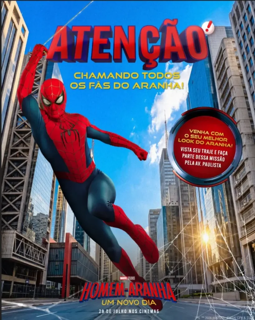 Missão de Homem-Aranha em São Paulo agita a Paulista