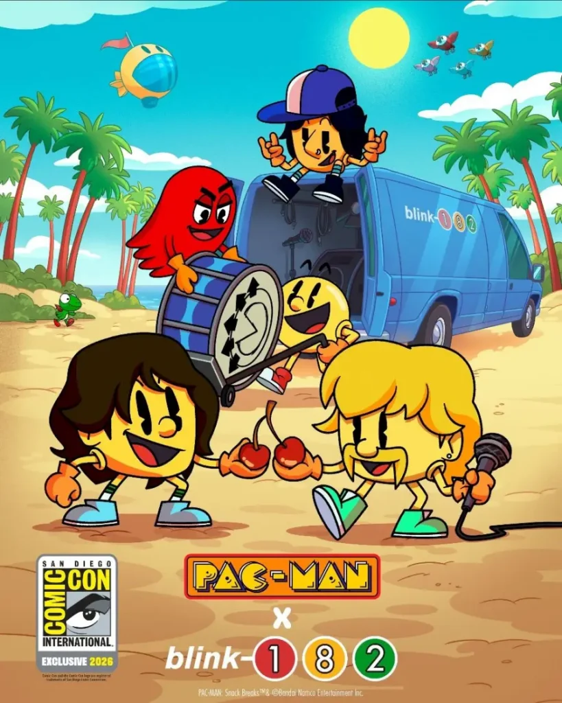 PAC-MAN e blink-182 dominam a SDCC com parceria