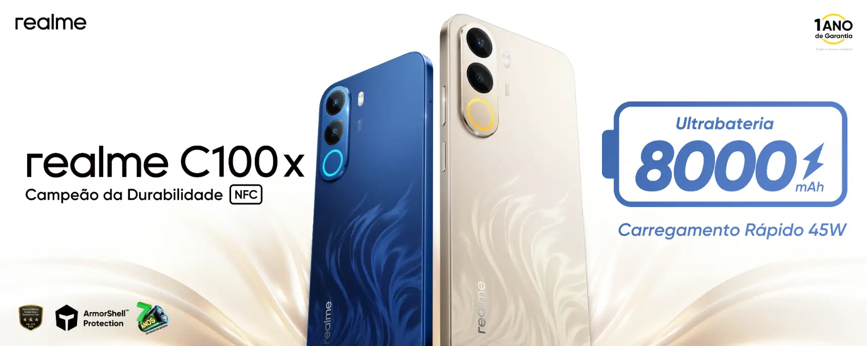 realme C100x chega ao Brasil com bateria gigante de 8000mAh
